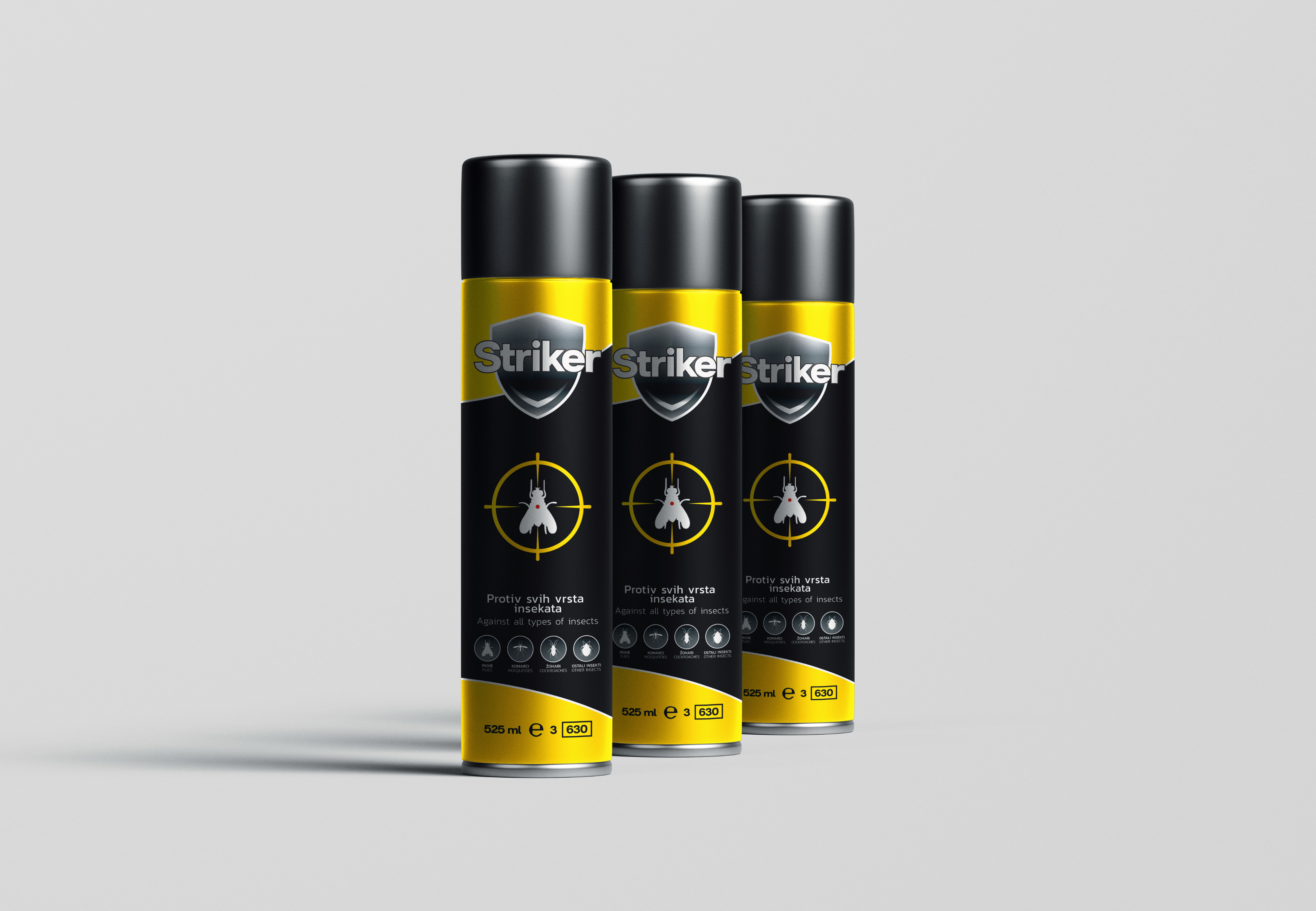 Prezentacija dizajna logo-a i pakiranja za Striker