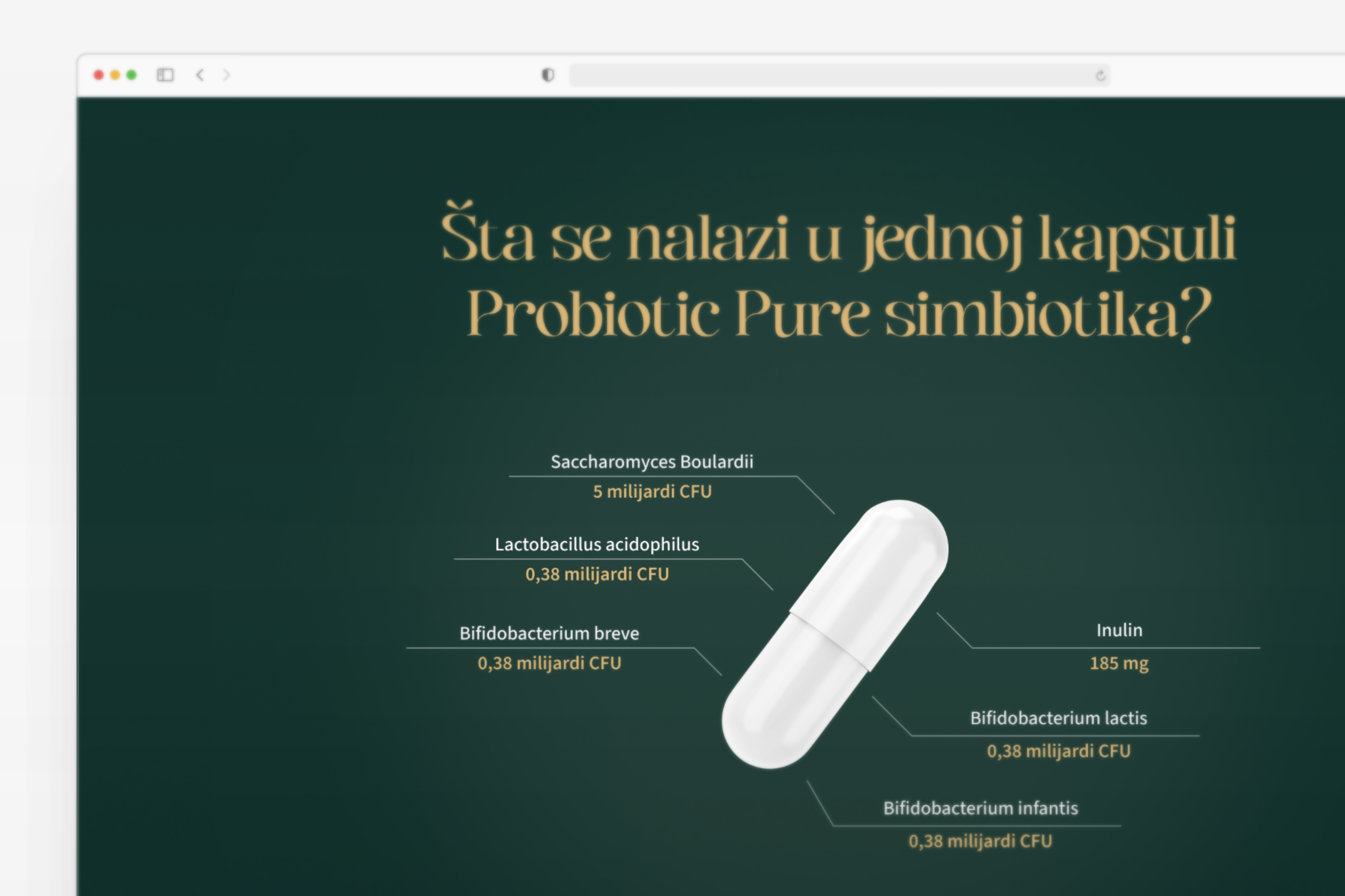 Prezentacija dizajna sadržajne stranice webshop-a za LiviLab