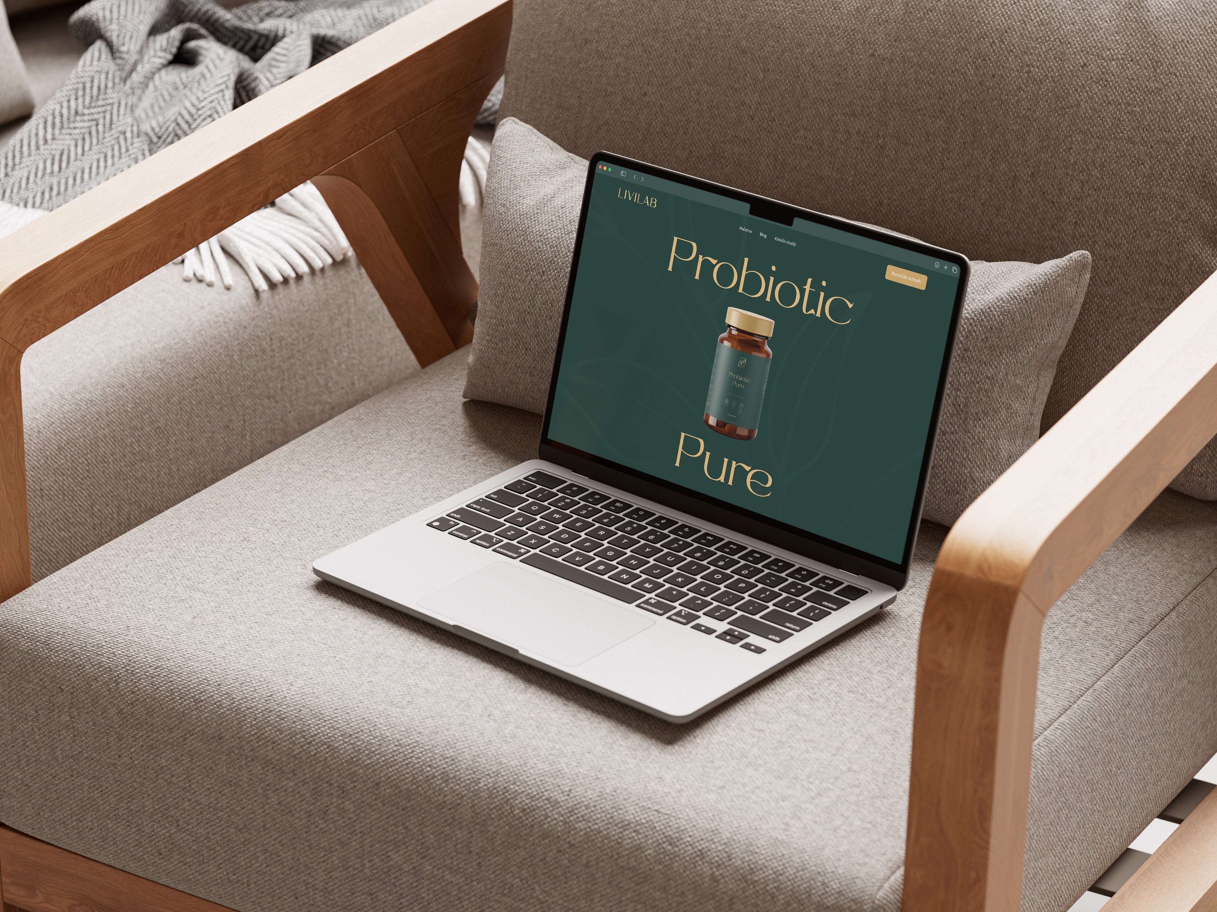 Prezentacija dizajna početne stranice webshop-a za LiviLab