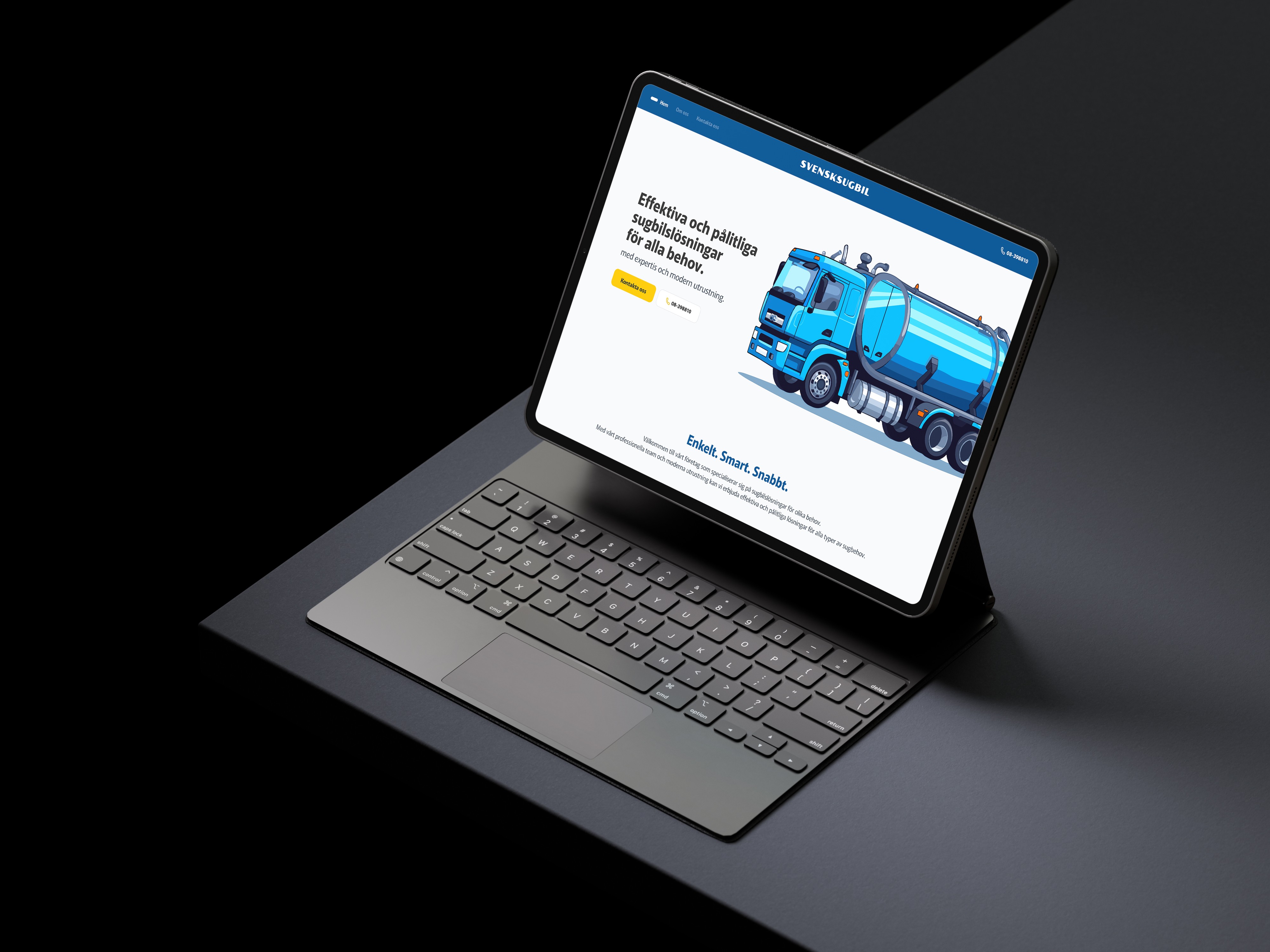 Prezentacija dizajna početne stranice web stranice za Svensksugbil